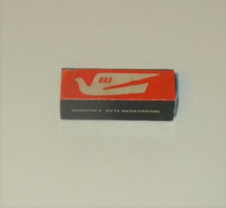 Vintage Braniff International Airlines Match Box Wooden Matches Rare
