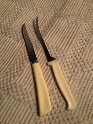 Quikut Vintage Ivory Fruit And Vegetable Knife Serrated Blade And Steak