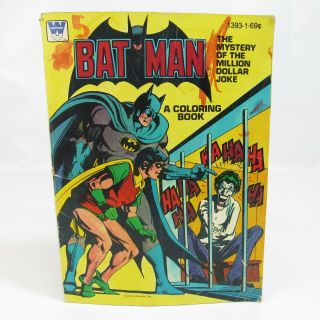 Vintage Batman Coloring Book Joker In The Mystery Of The Million Dollar Joke