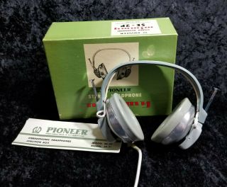 Vintage Pioneer Se - 2p Stereo Headphones Made In Japan Parts