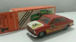 Vintage Skoda S110r Toy Car Friction M 1:30 Gdr Germany Veb Plasticart