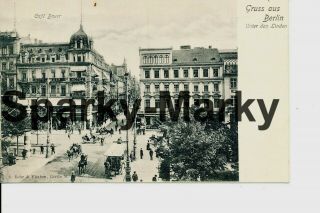 Gruss Aus Berlin Unter Den Linden Cafe Bauer Vintage Postcard V05