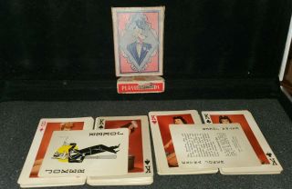 Vintage 1950 ' s Risque 52 Art Studio Playing Cards Complete with Joker 2
