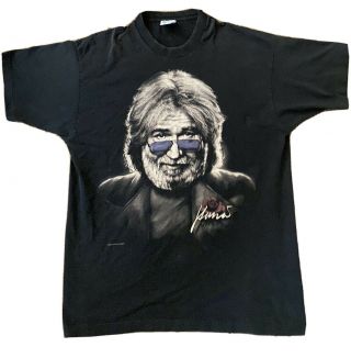 Vintage Jerry Garcia T - Shirt Xl Portrait 1995 Liquid Blue Grateful Dead