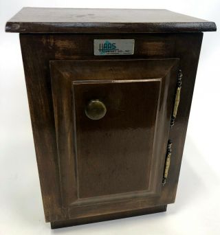 Vintage Haas Cabinet Co Indianapolis 15 " Mini Salesman Sample Brown Wood Box