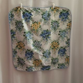 Vintage Liz Claiborne Home Pillow Sham White Blue Yellow Floral European 26 X 26