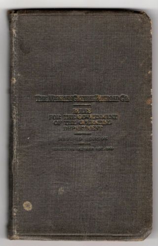 Michigan Central Railroad Mcrr Rule Book October 1,  1920