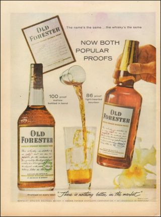 1960 Vintage Ad For Old Forester Kentucky Straight Bourbon Whisky 022119