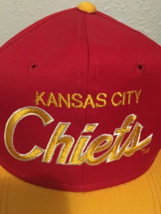 VTG Kansas City Chiefs Hat Sports Specialties The Twill Snapback NFL Rare Script 2