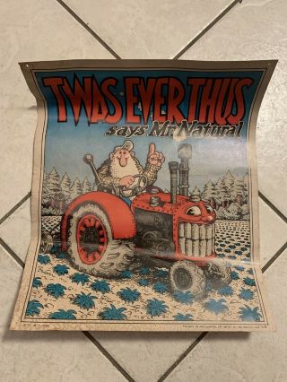 Vintage 1972 Twas Ever Thus By R.  Crumb Poster 17 " X 21 "