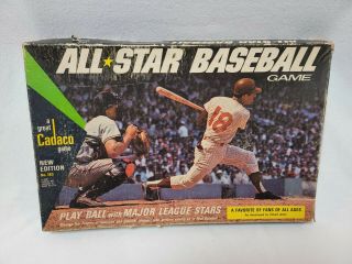 1968 All Star Baseball Game Vintage Cadaco Board Game No 183 W/ 63 Player Disk