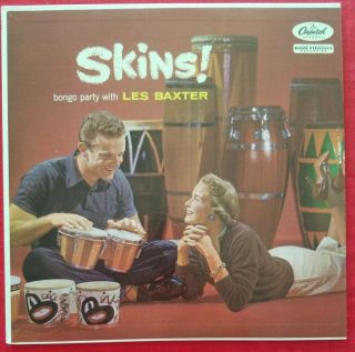 Vintage Nm Lp Les Baxter " Skins Bongo Party " Capitol Records Hi Fi T774