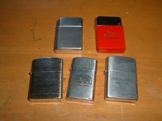 Miscellaneous Group Of Five Old Vintage Cigarette Lighters