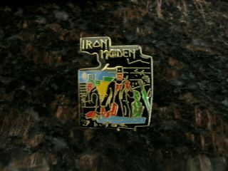 Iron Maiden Small Vintage Pin Button Badge Uk Made Stranger.
