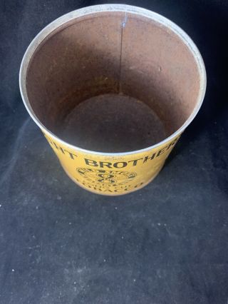 Old Eight Brothers Long Cut Tobacco Tin Smoking Chewing Vintage Bloch Bros Penn 3
