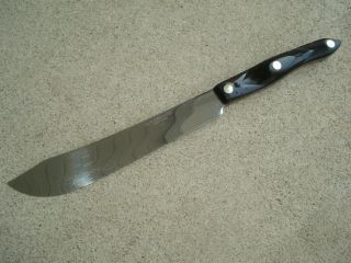 Vtg Cutco Butcher Knife 8 " Blade 1722 Dark Brown Swirl Classic Handle