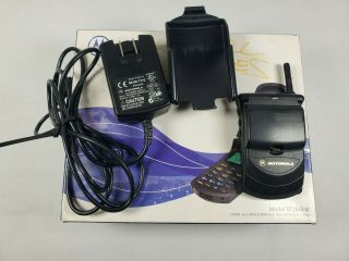 Black Motorola Startac Flip Cell Phone Vintage (verizon) St7868w.