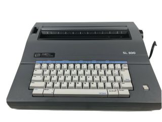 Smith Corona Sl500 Portable Electronic Typewriter W/cover Vintage