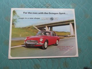 0607x 1967 Mgb Gt Sales Brochure
