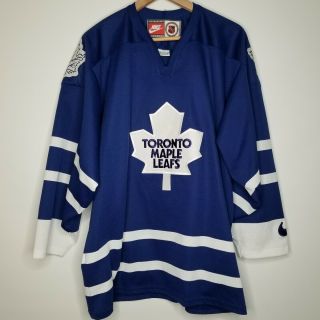 Vtg Nike Toronto Maple Leafs Nhl Hockey Jersey - Adult Medium Made In Canada