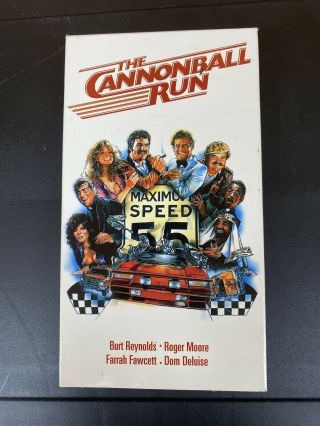 Vintage The Cannonball Run Vhs Video Cassette Movie - Burt Reynolds Dom Deluise