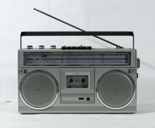 Vintage Jvc Rc - 555jw Boombox Ghetto Blaster Stereo Cassette Radio Aux Mic