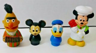 Vintage Fisher Price Little People Figures Mickey Donald Duck Disney