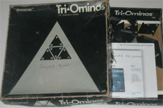 Tri Ominos Triangle 1968 Vintage Pressman Board Game