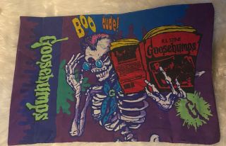 Vintage 90s Goosebumps Pillowcase R.  L.  Stine Double Sided Print Nicely Euc