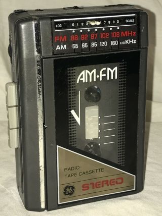 Vtg Ge Radio Tape Cassette Player 3 - 5470b Portable Am/fm