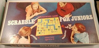 " Scrabble For Juniors " Vintage 1968 Game By Selchow & Righter