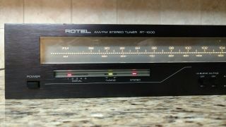 Vintage Rotel RT - 1000 FM Stereo/AM Tuner,  w/ Antenna 3