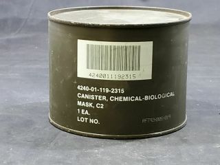 Vintage Us Army C2 Filter Canister