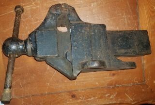 Vintage Reed Mfg Co Erie Pa No.  104 Bench Vise 4 " Jaws 44lb Usa Made Machinist