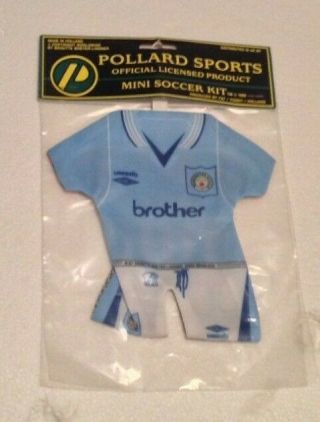 Manchester City Fc Vintage 1990s Home And Away Mini Kit By Pollard Sports