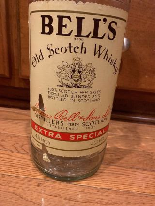 Vintage Bell’s Old Scotch Whisky 4.  5 Litres Bottle Bank Embossed 2