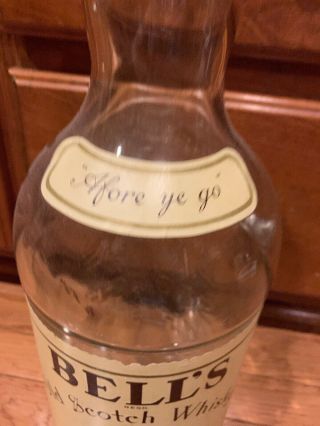 Vintage Bell’s Old Scotch Whisky 4.  5 Litres Bottle Bank Embossed 3