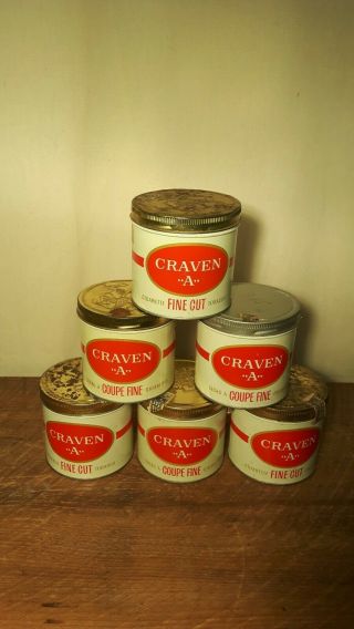 Vintage Craven A Fine Cut Tobacco Tin Cans - Together Or Separately