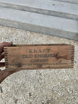 Vintage Cheese Box Kraft Old English Cheese