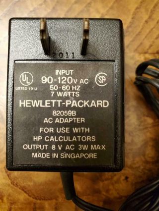 Hewlett Packard AC Adapter for Vintage HP Calculator 82059B 3