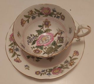 Rare Vintage " Aynsley " Tea Cup And Saucer - Attractive Floral Bowl
