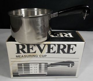 Revere Ware Stainless Steel 1 Cup Measuring Utensil 66201 Vintage