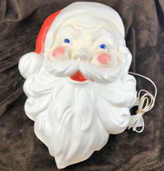 Vintage 1989 Union Products Santa Face Christmas Blow Mold 22 "