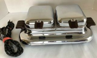Vintage General Electric Double Waffle Iron Maker - 119 W8 - And