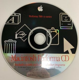 Vintage 1995 Apple Computers Macintosh Performa 580 Cd System Software Install