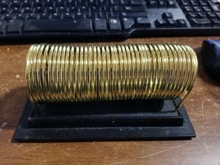 Vintage Brass Plated Check Caddy - 6 "