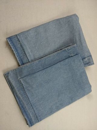 2 Vtg Ralph Lauren Denim Blue Jean Standard Pillow Shams Pillowcases Light Wash
