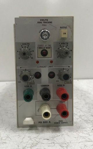 Tektronix Ps503a 0 To,  20v,  0 To - 20v At 1a,  45 W,  Power Supply Plug - In,  Vintage