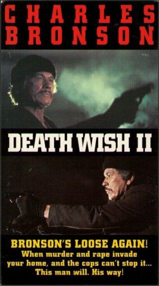 Death Wish 2 (1982) Charles Bronson Vintage Vhs Tape
