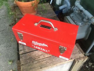 Vtg Milwaukee Sawzall Metal Case Only Box Toolbox